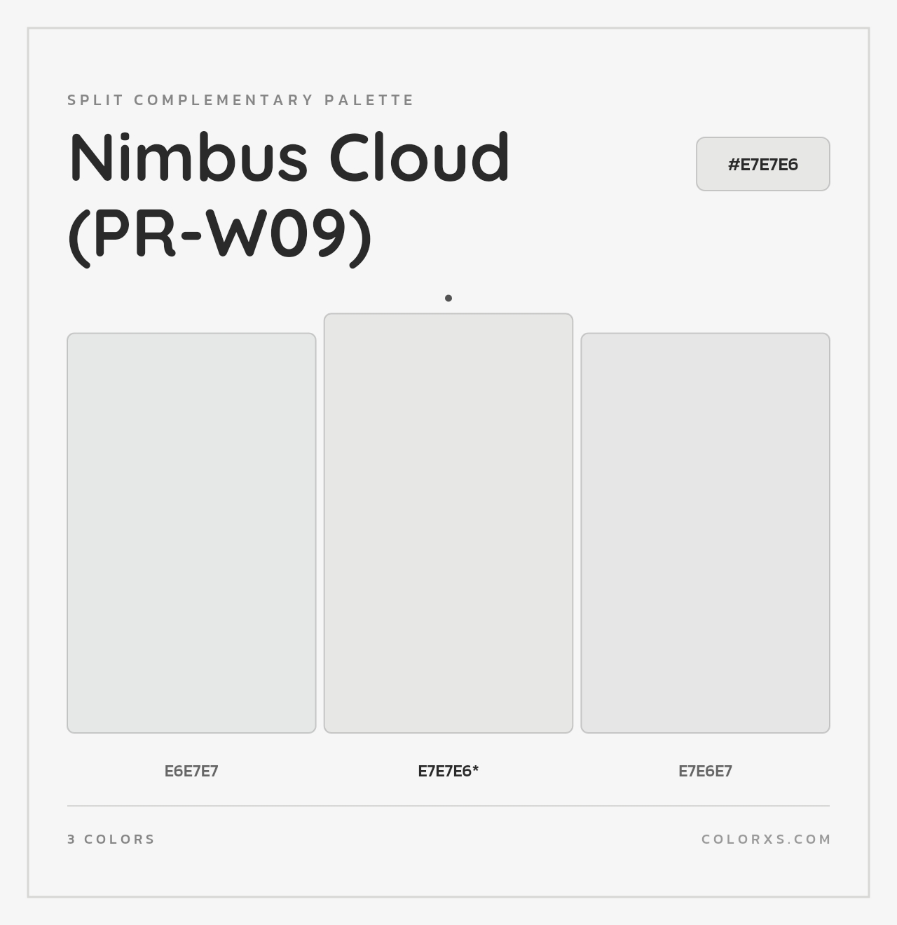 Nimbus Cloud (PR-W09) - Split-Complementary Color Palette