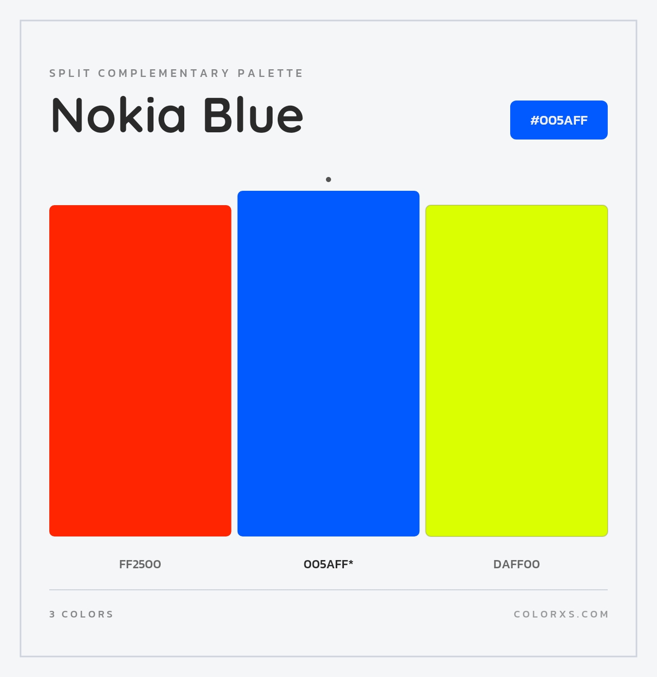 Nokia Blue - Split-Complementary Color Palette