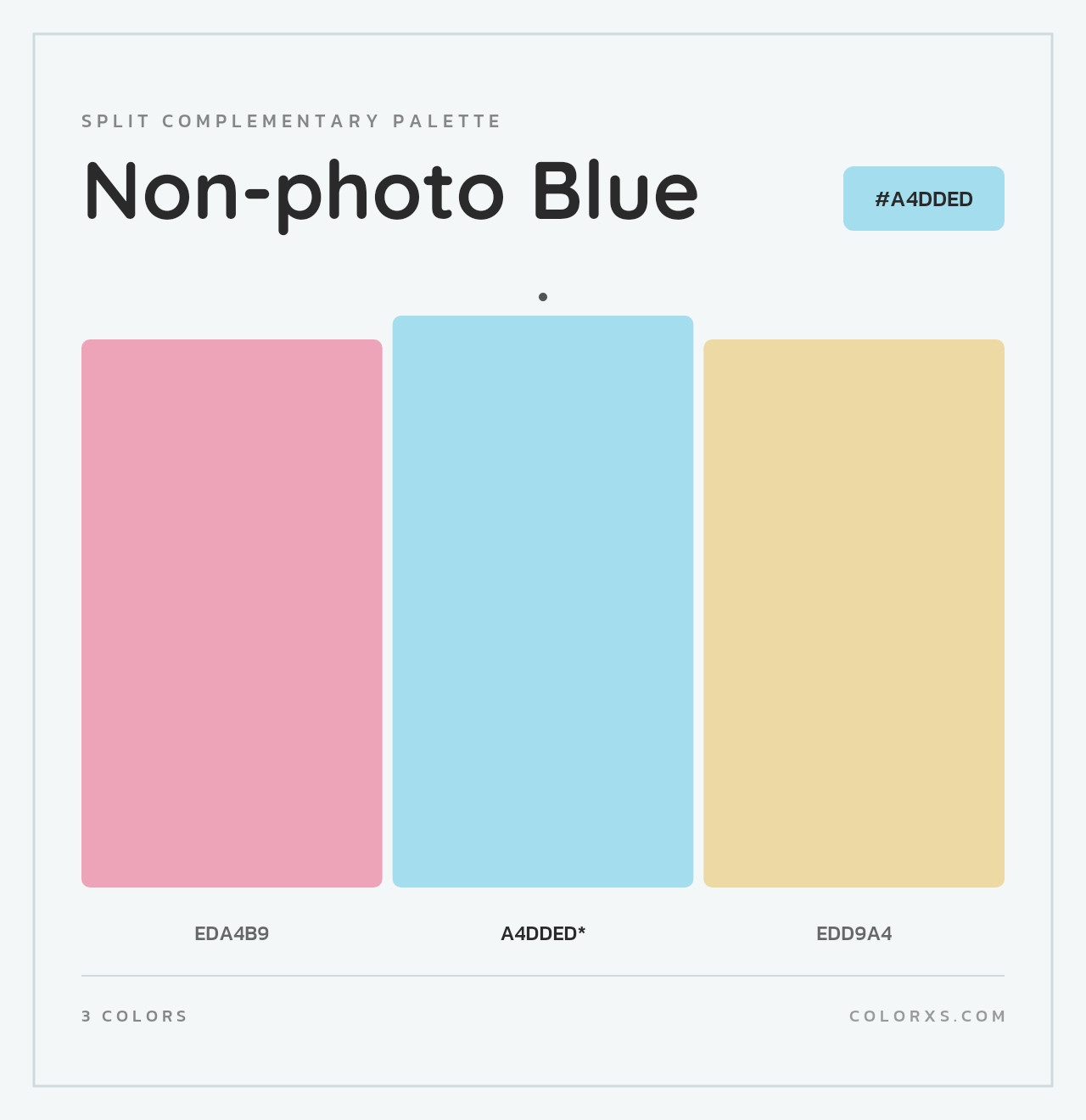 Non-photo Blue - Split-Complementary Color Palette