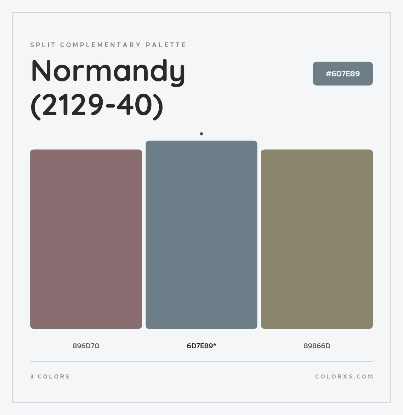Normandy (2129-40) - Split-Complementary Color Palette