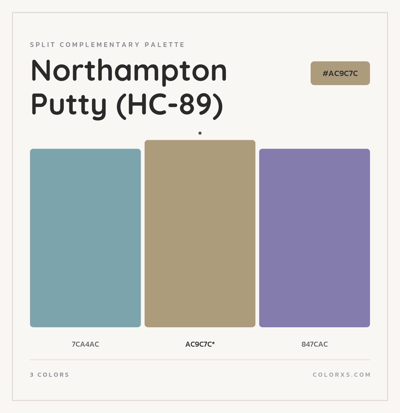Northampton Putty (HC-89) - Split-Complementary Color Palette