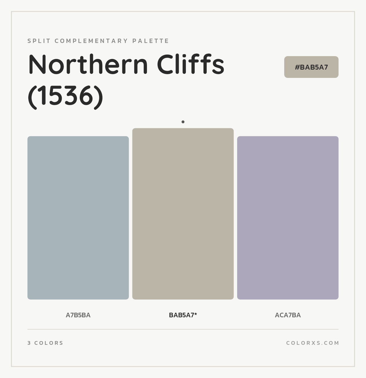 Northern Cliffs (1536) - Split-Complementary Color Palette