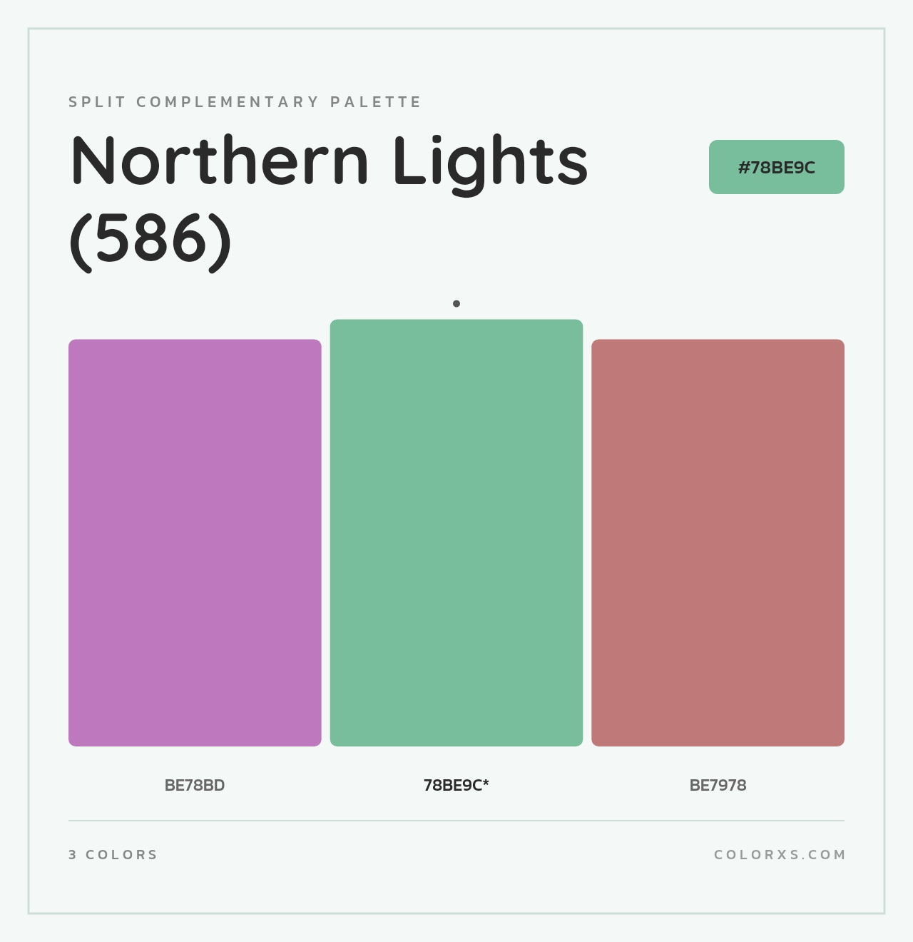 Northern Lights (586) - Split-Complementary Color Palette