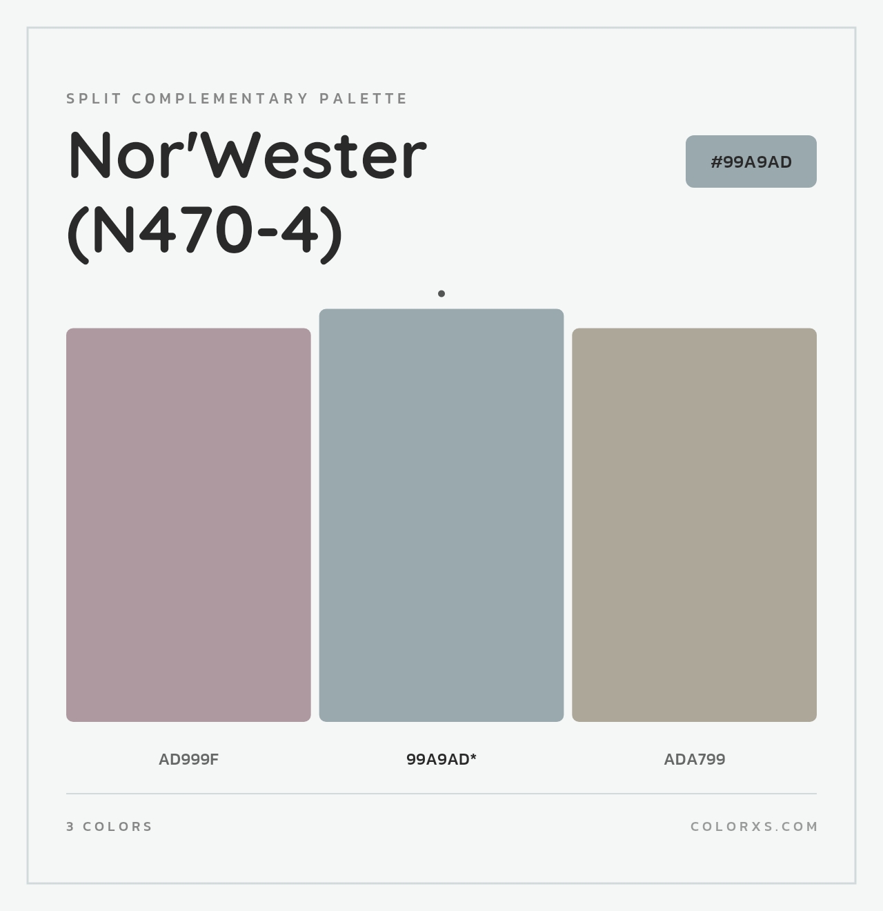 Nor'Wester (N470-4) - Split-Complementary Color Palette