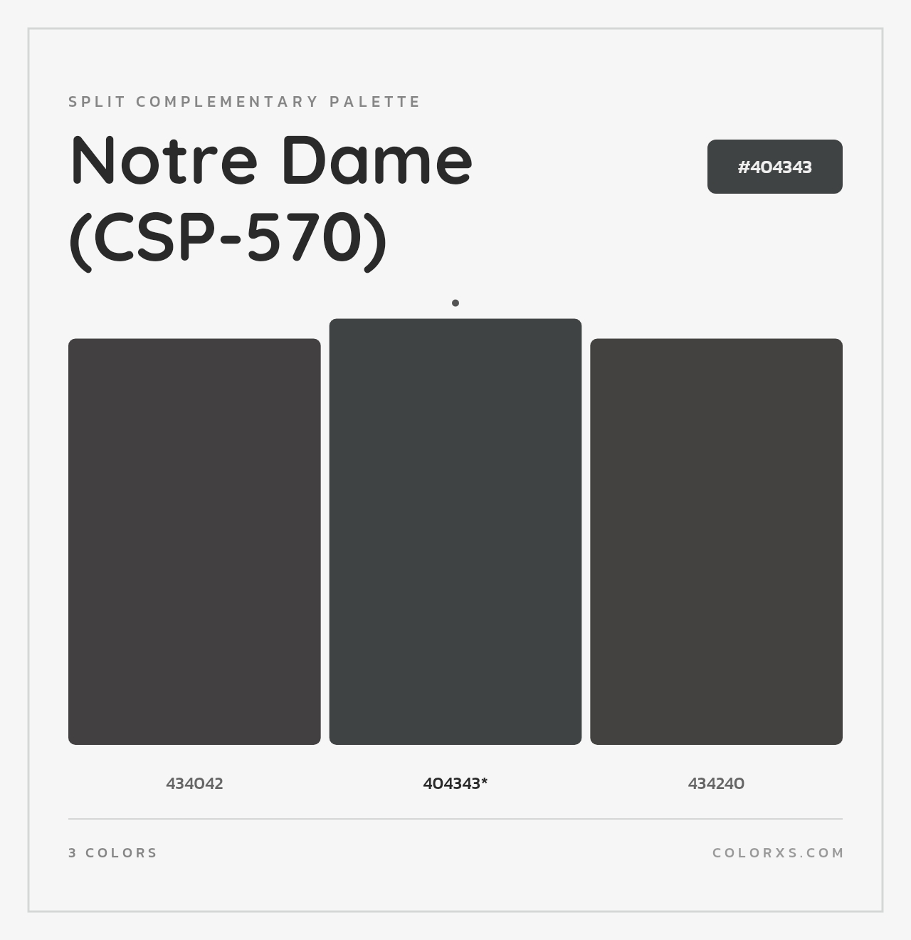 Notre Dame (CSP-570) - Split-Complementary Color Palette