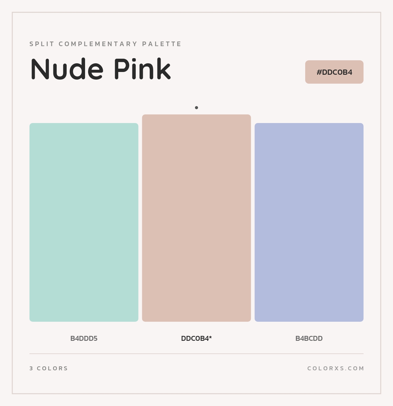 Nude Pink - Split-Complementary Color Palette