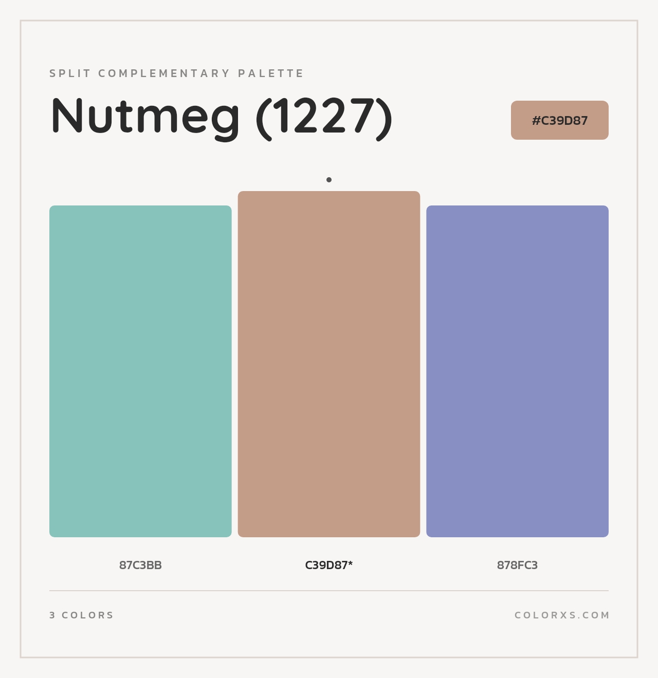 Nutmeg (1227) - Split-Complementary Color Palette