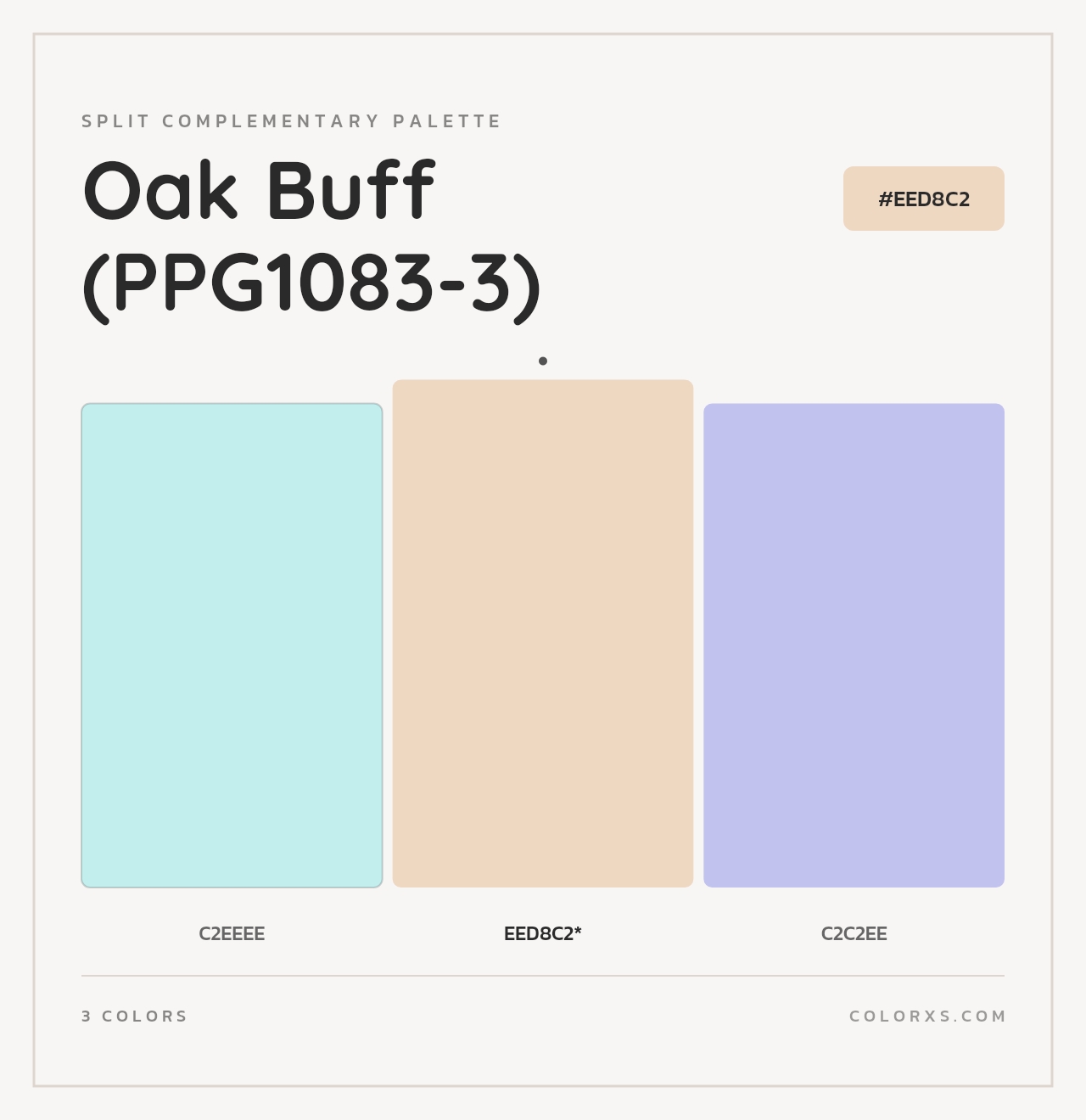 Oak Buff (PPG1083-3) - Split-Complementary Color Palette