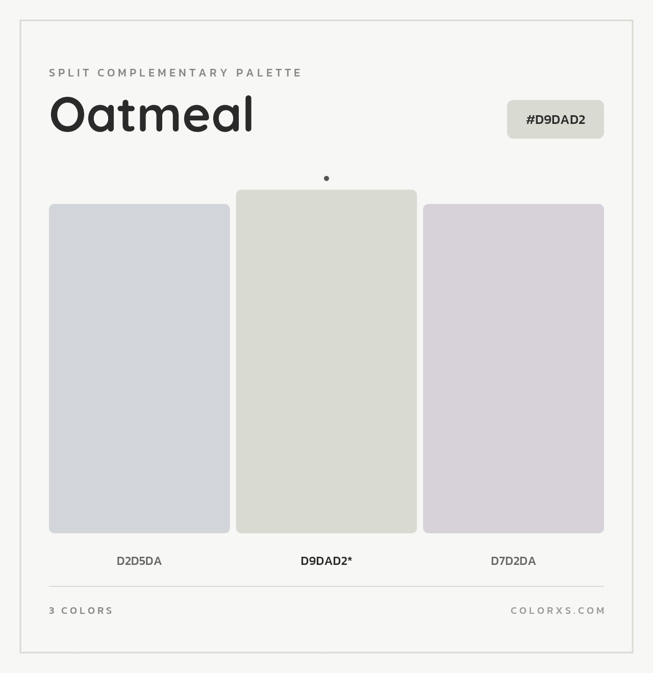 Oatmeal - Split-Complementary Color Palette