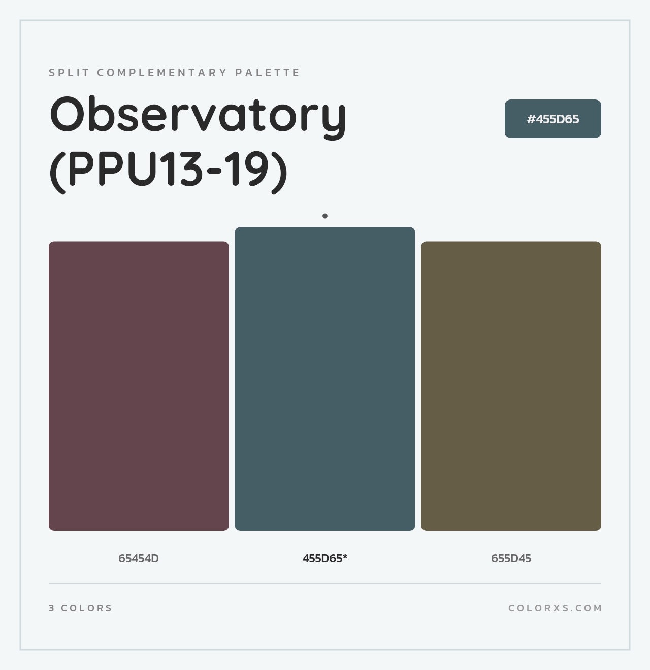 Observatory (PPU13-19) - Split-Complementary Color Palette