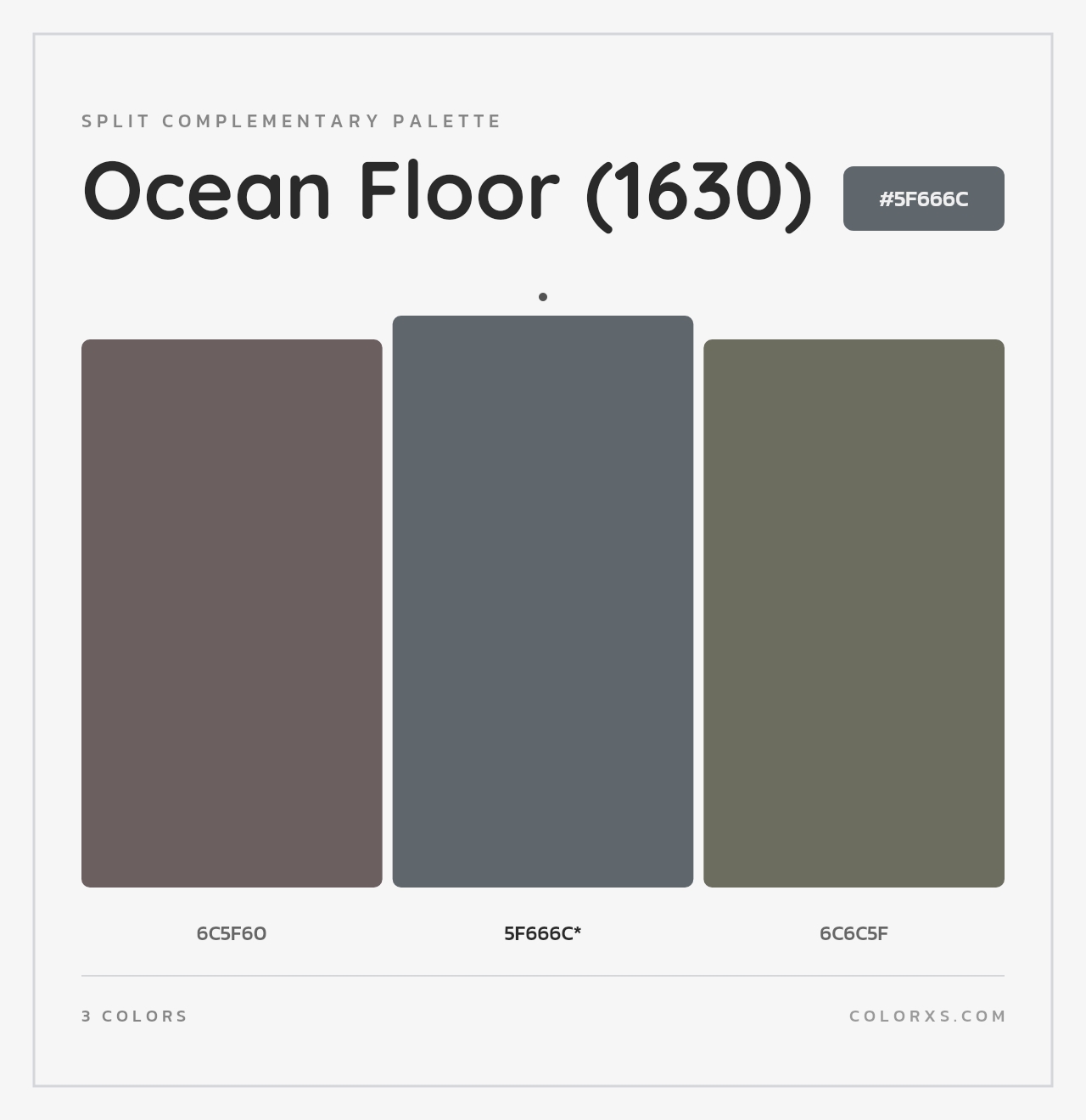 Ocean Floor (1630) - Split-Complementary Color Palette