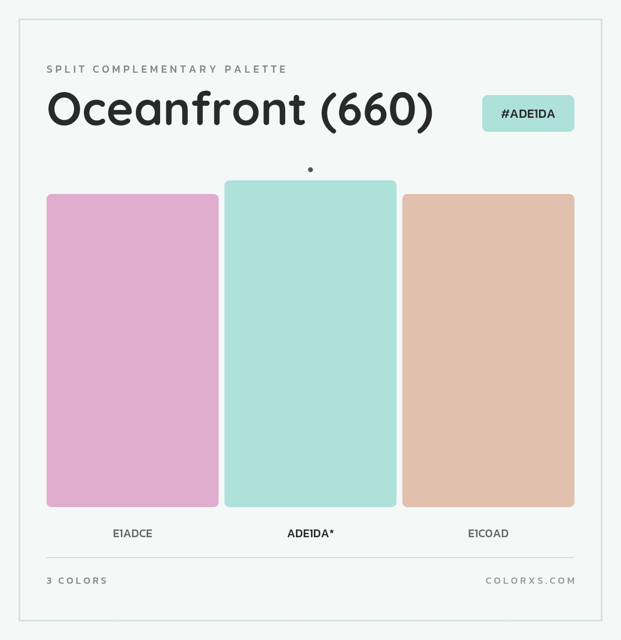 Oceanfront (660) - Split-Complementary Color Palette