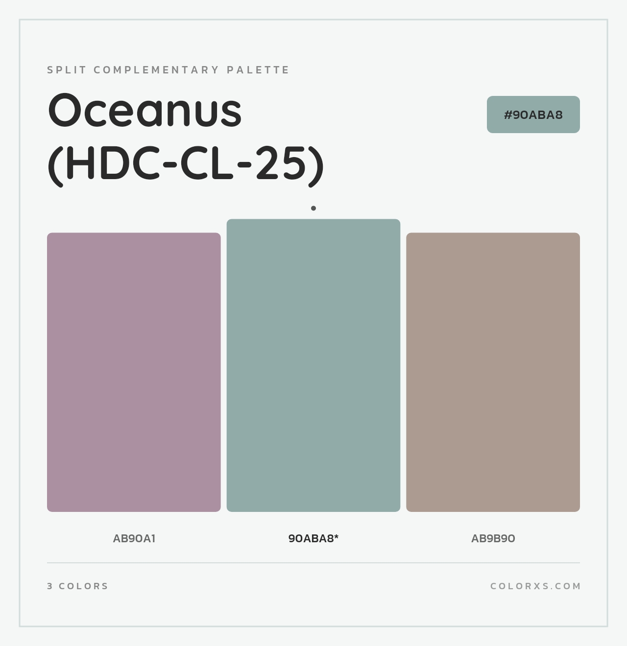 Oceanus (HDC-CL-25) - Split-Complementary Color Palette
