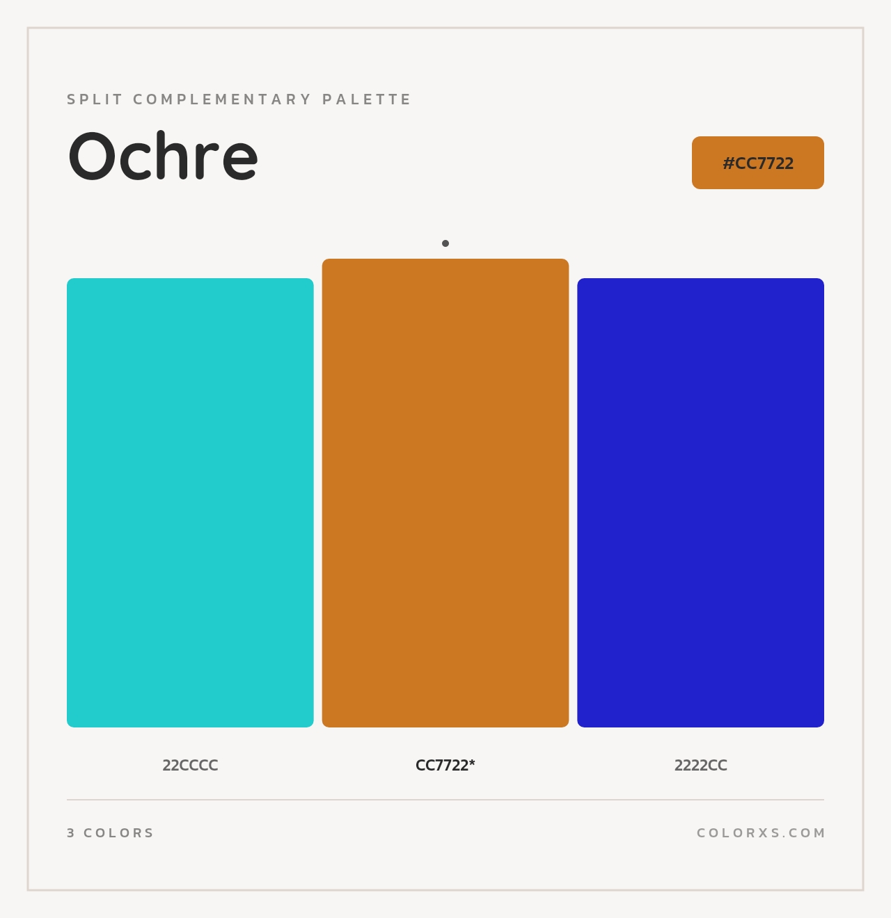 Ochre - Split-Complementary Color Palette