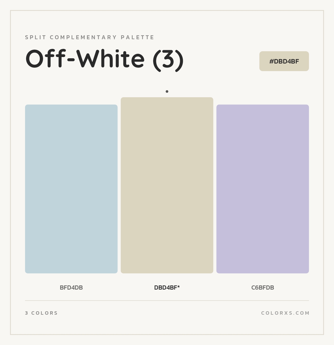 Off-White (3) - Split-Complementary Color Palette