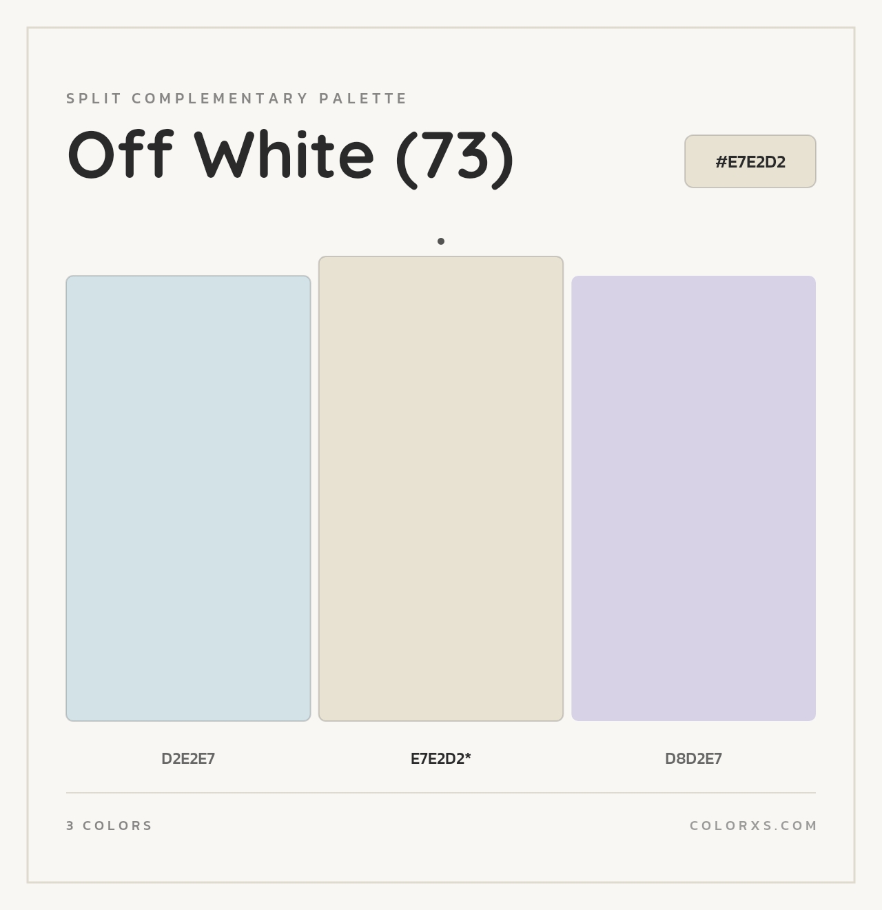 Off White (73) - Split-Complementary Color Palette