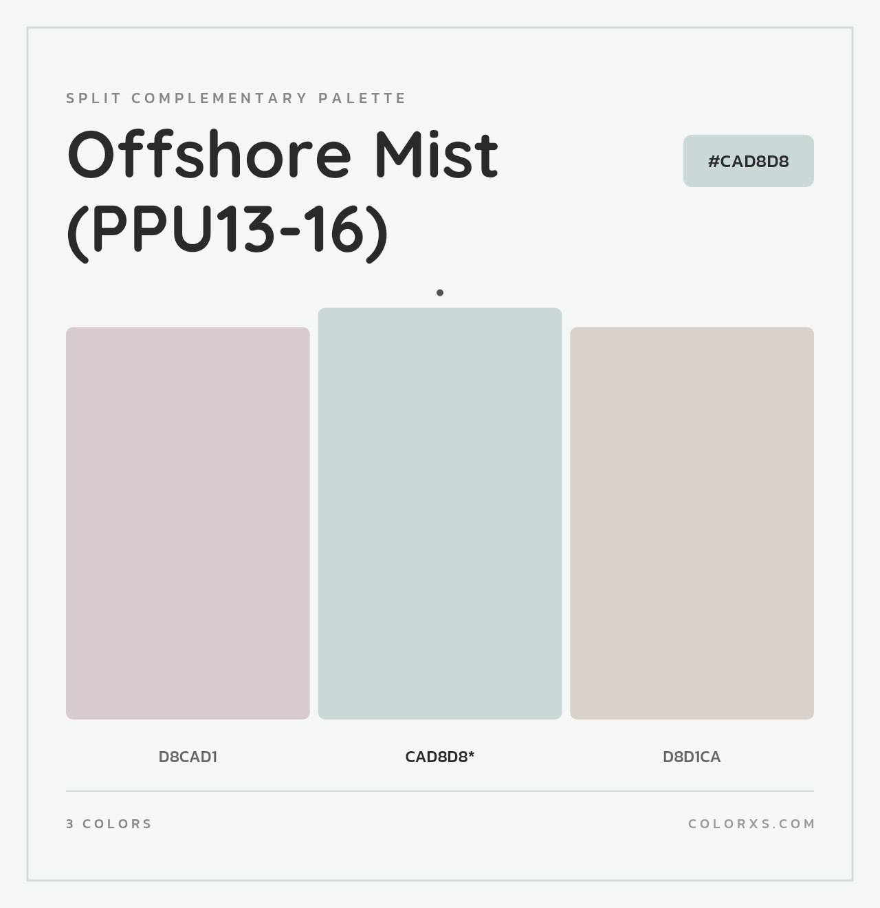 Offshore Mist (PPU13-16) - Split-Complementary Color Palette