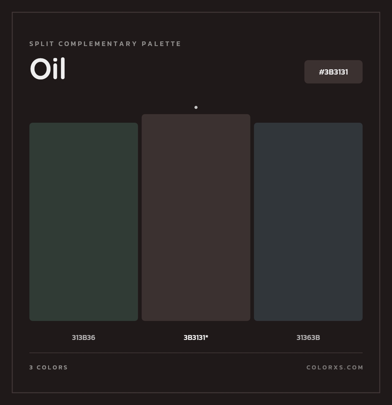 Oil - Split-Complementary Color Palette