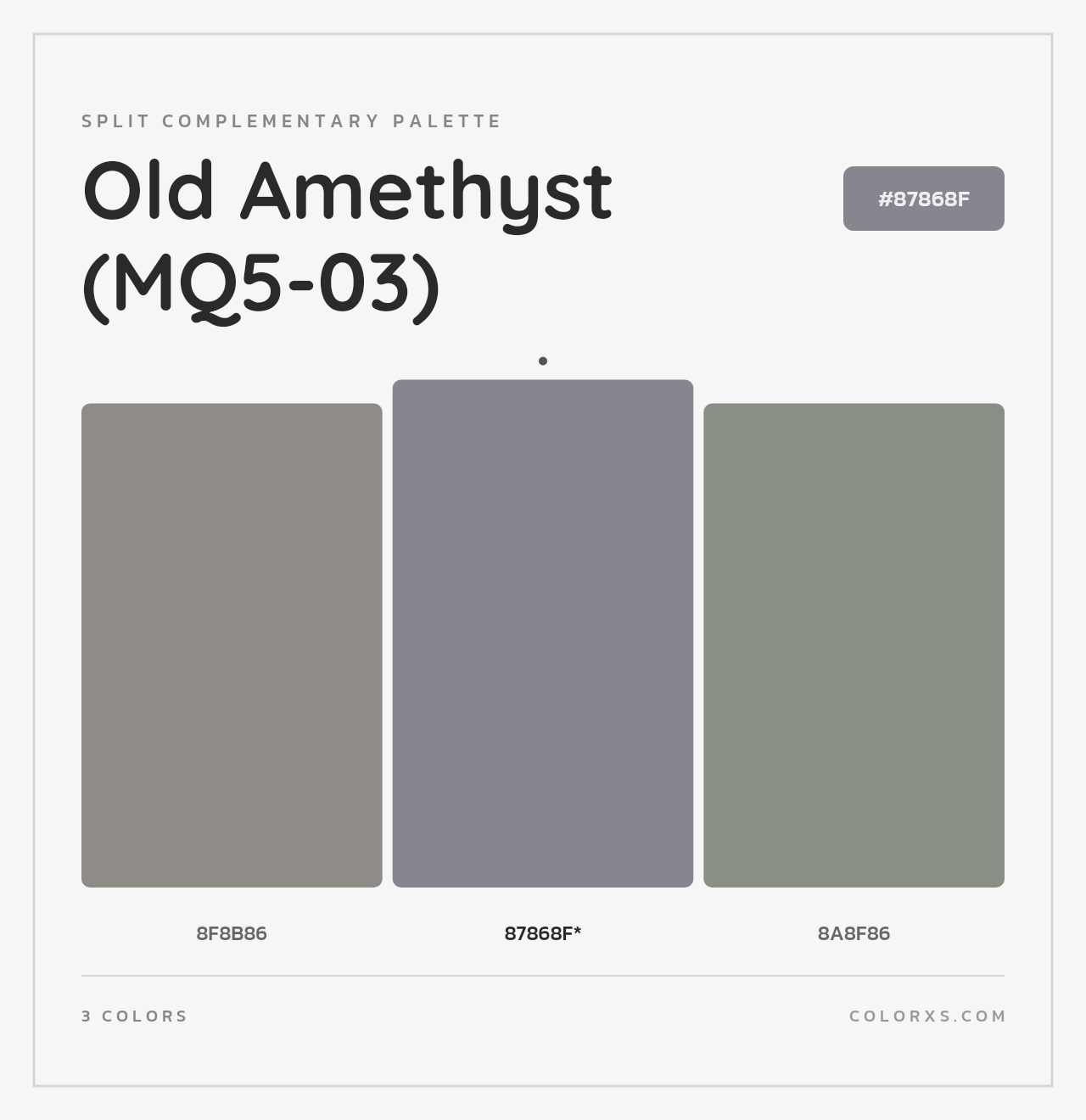 Old Amethyst (MQ5-03) - Split-Complementary Color Palette
