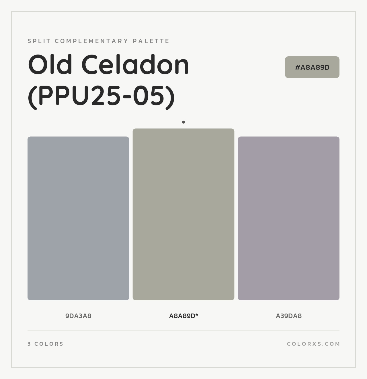 Old Celadon (PPU25-05) - Split-Complementary Color Palette