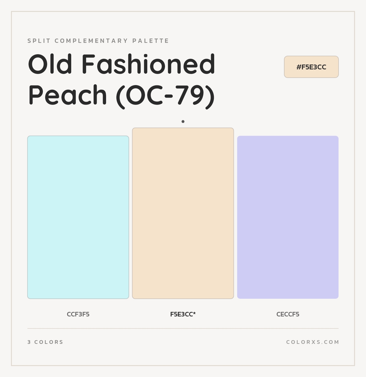 Old Fashioned Peach (OC-79) - Split-Complementary Color Palette