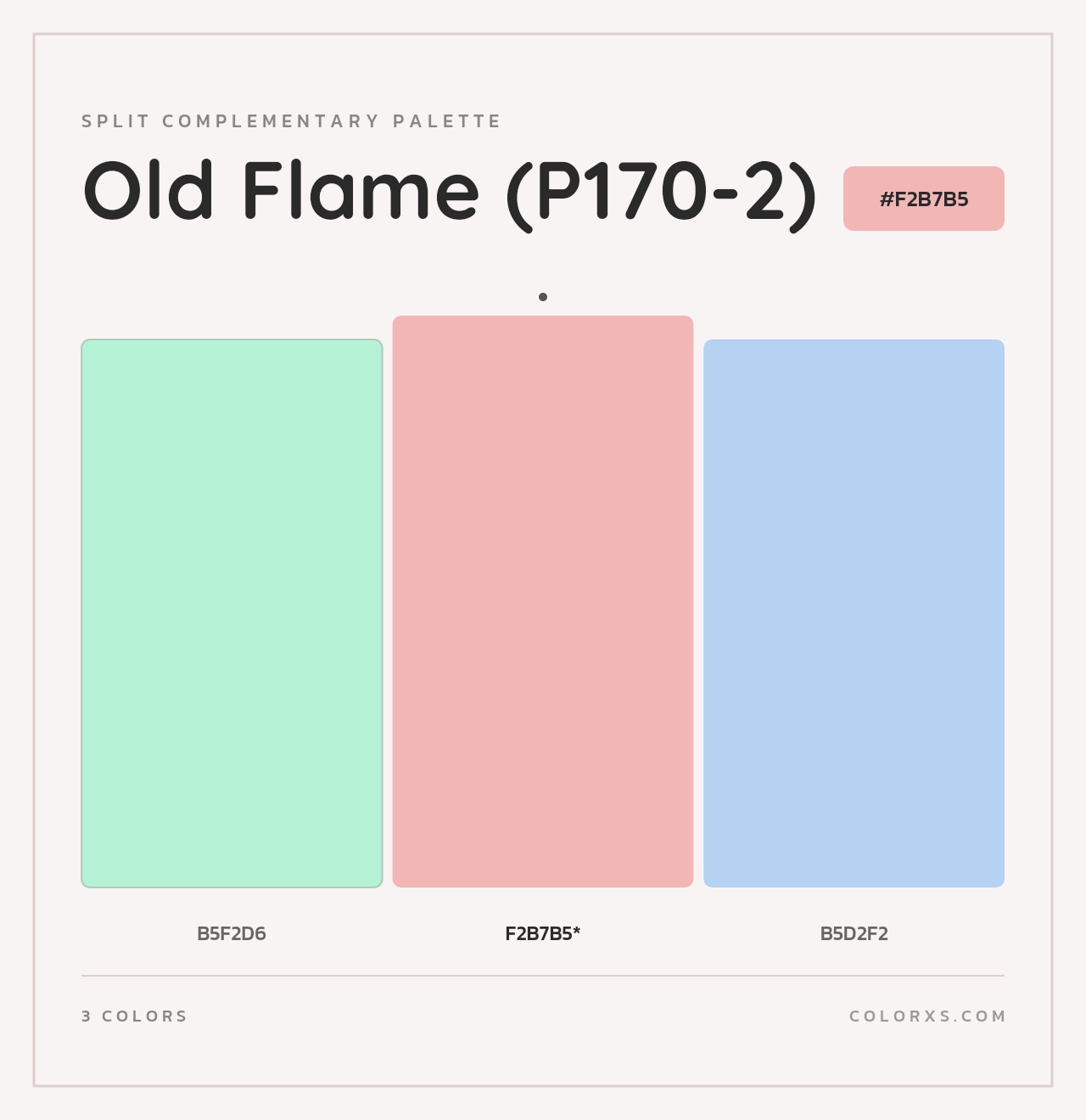 Old Flame (P170-2) - Split-Complementary Color Palette
