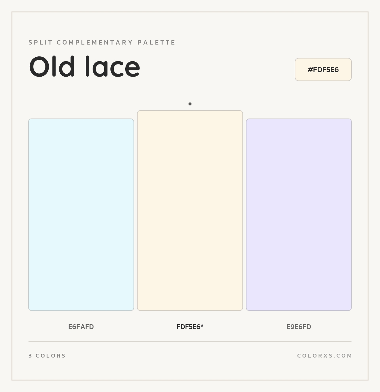 Old lace - Split-Complementary Color Palette