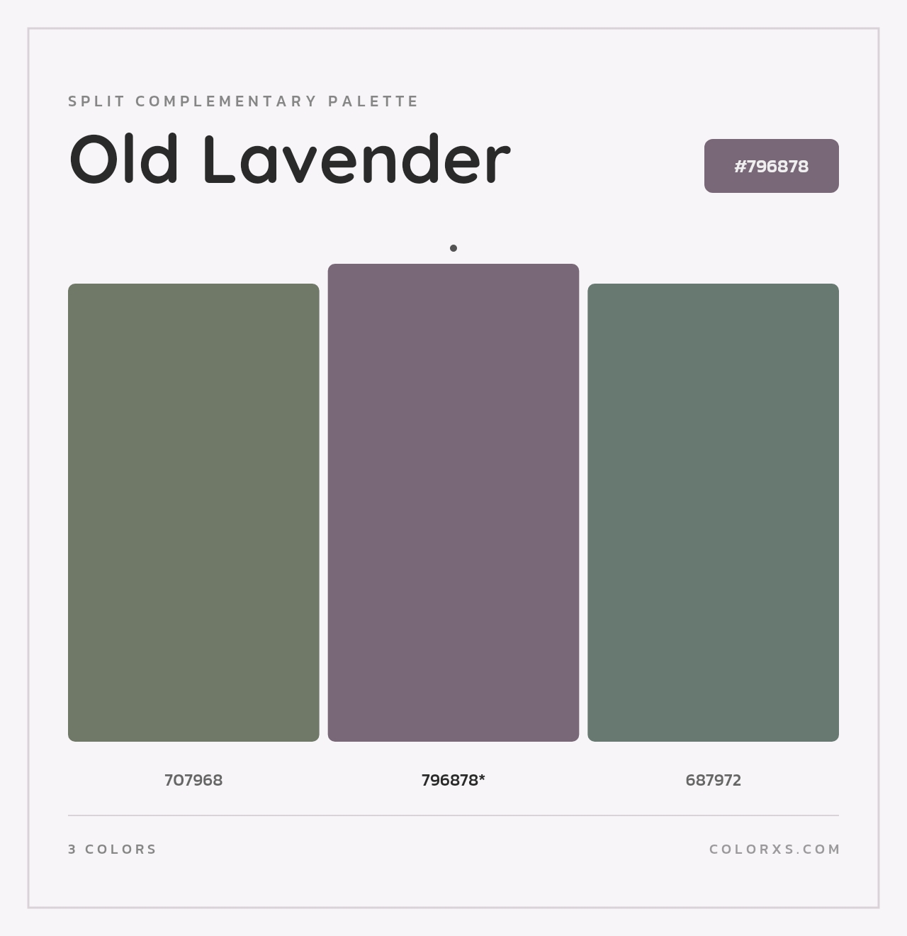 Old Lavender - Split-Complementary Color Palette
