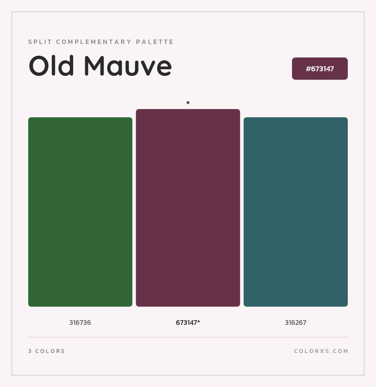 Old Mauve - Split-Complementary Color Palette