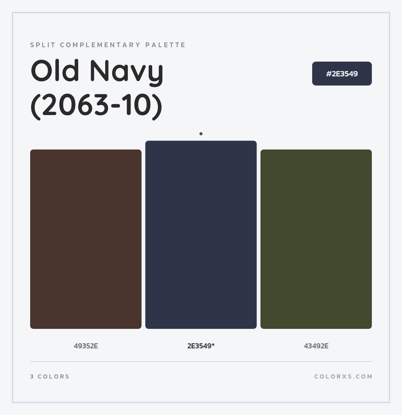 Old Navy (2063-10) - Split-Complementary Color Palette