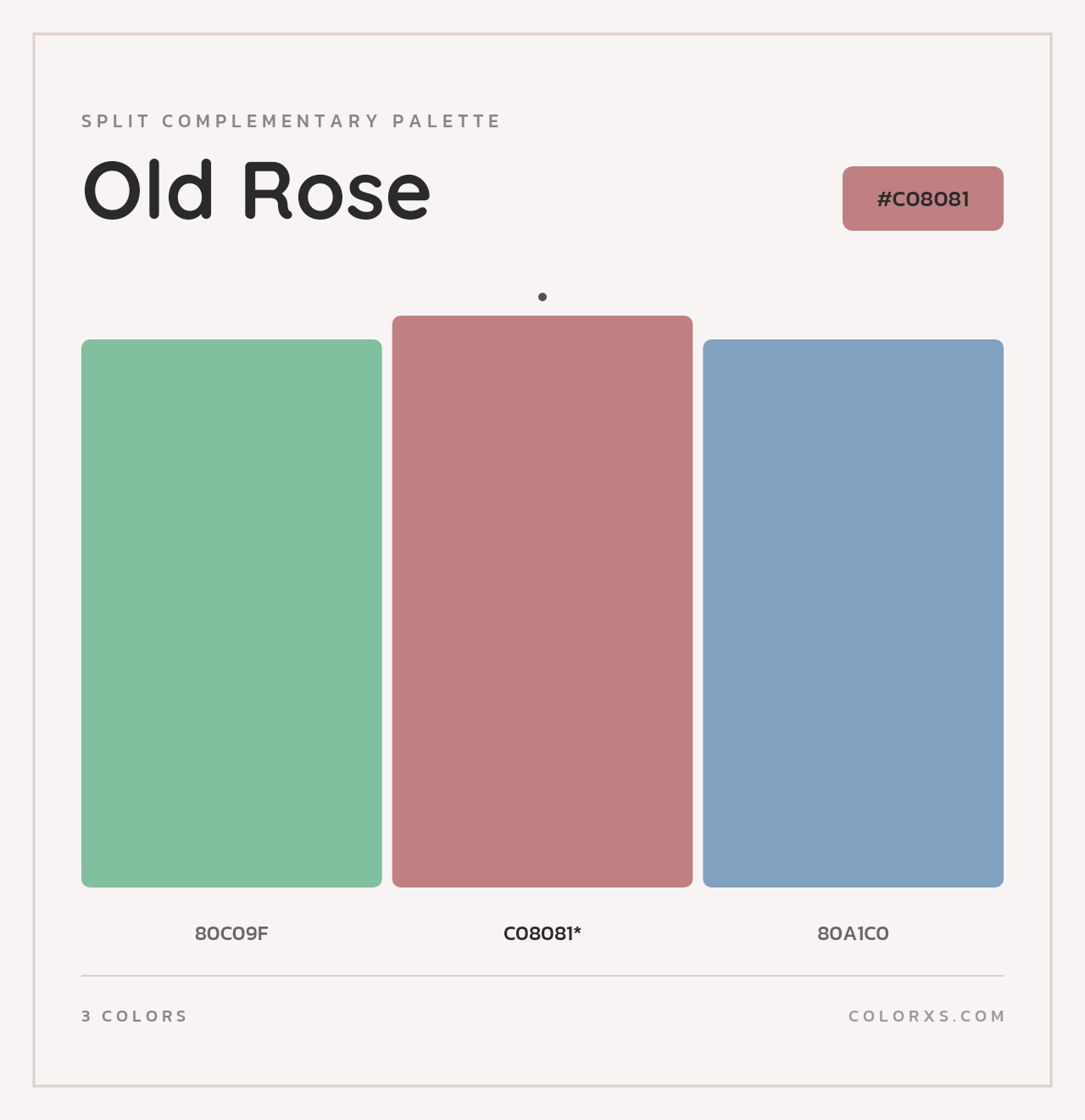 Old Rose - Split-Complementary Color Palette