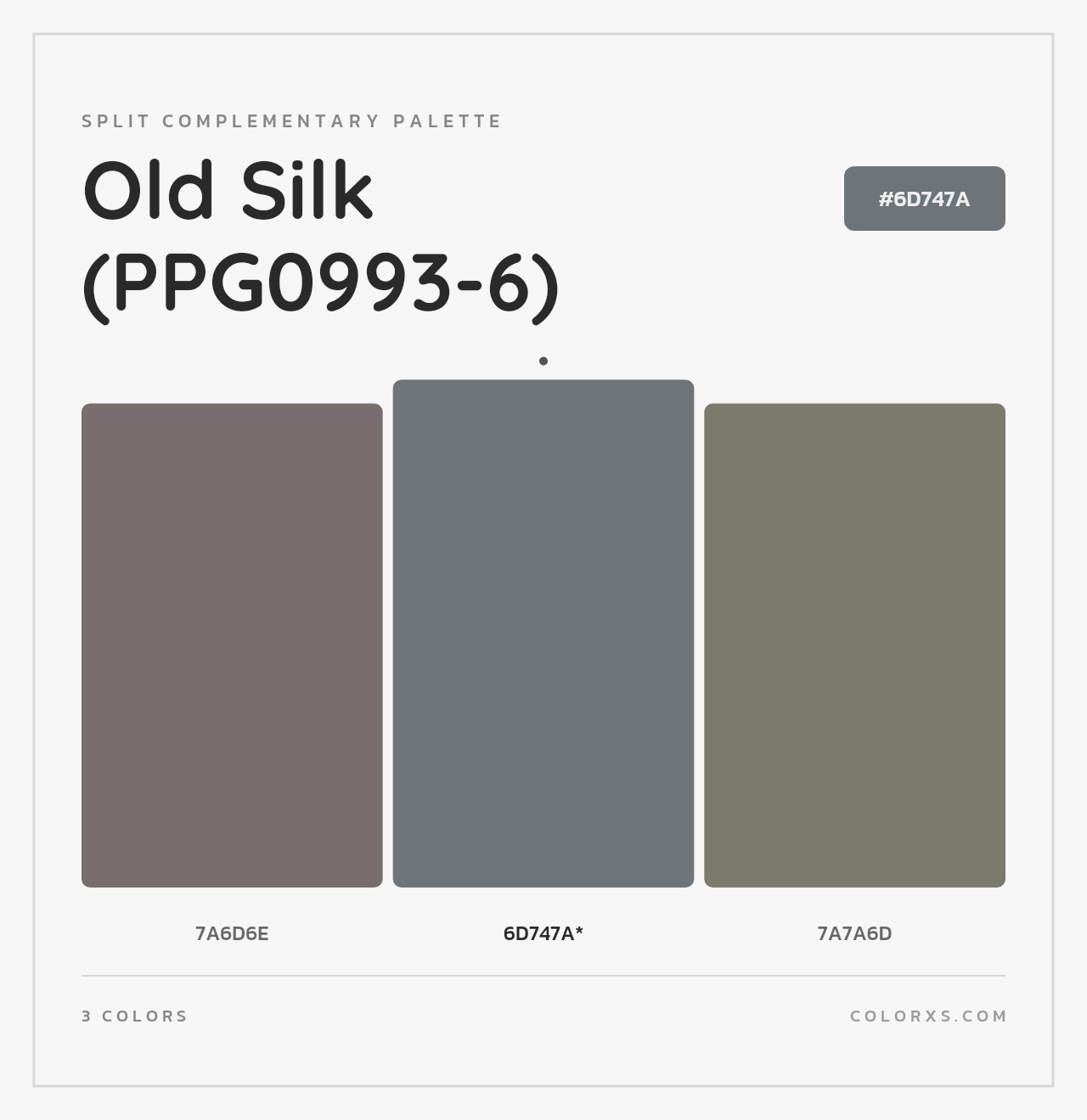 Old Silk (PPG0993-6) - Split-Complementary Color Palette