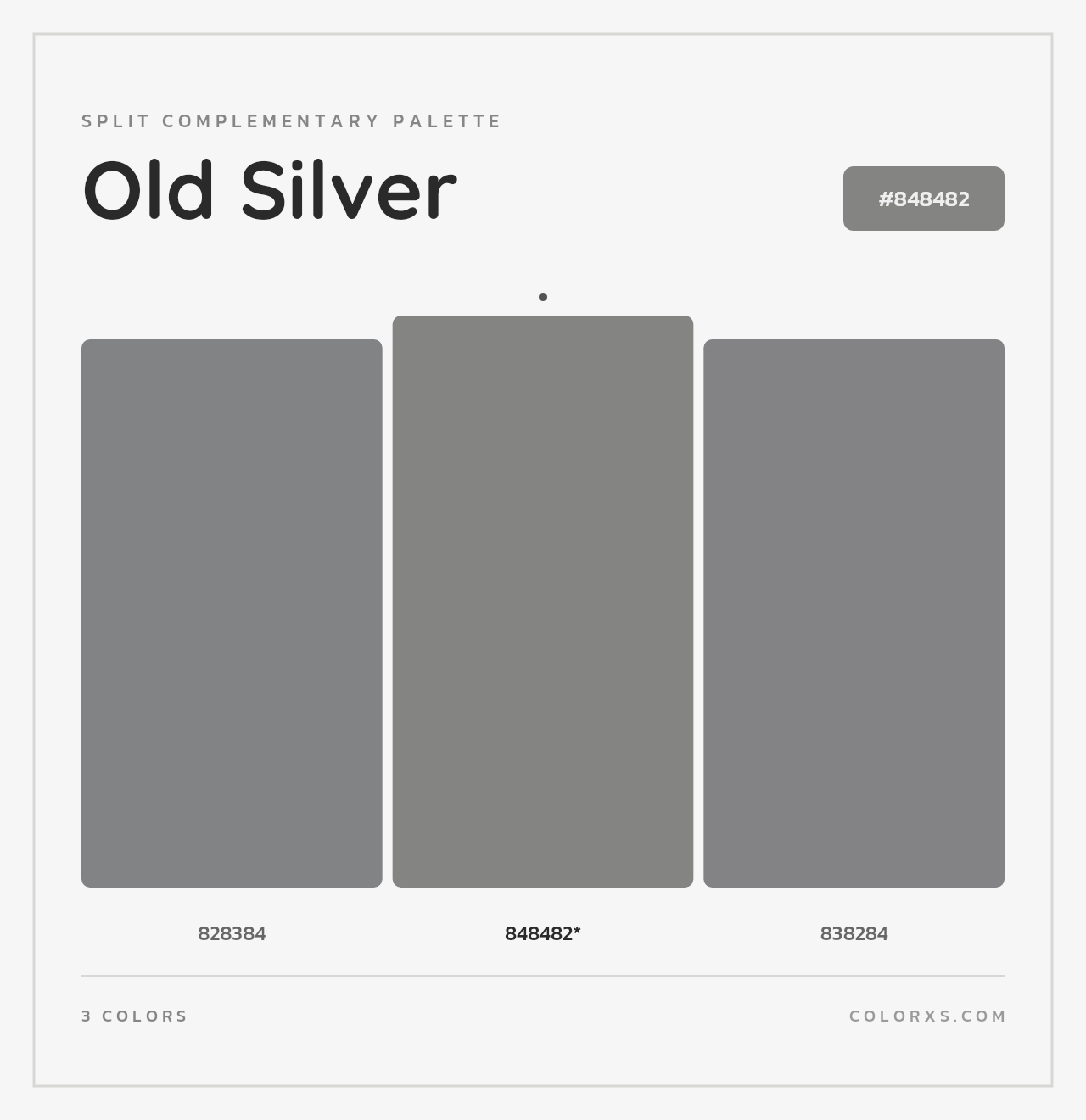 Old Silver - Split-Complementary Color Palette