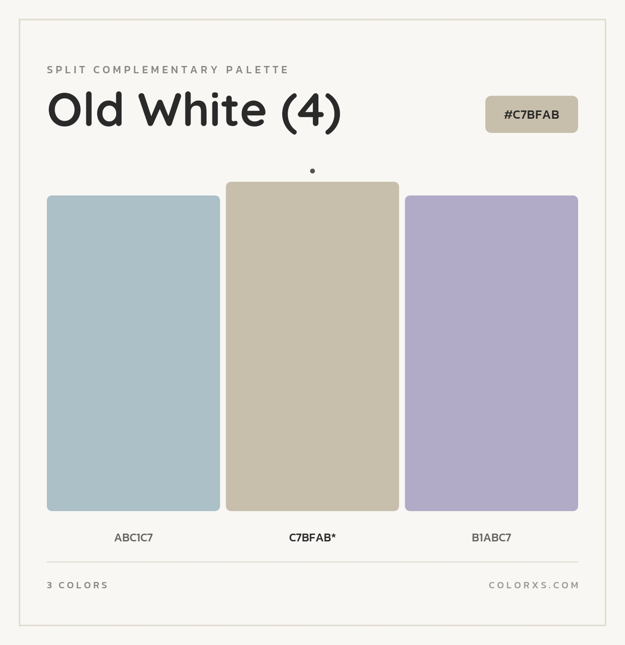 Old White (4) - Split-Complementary Color Palette