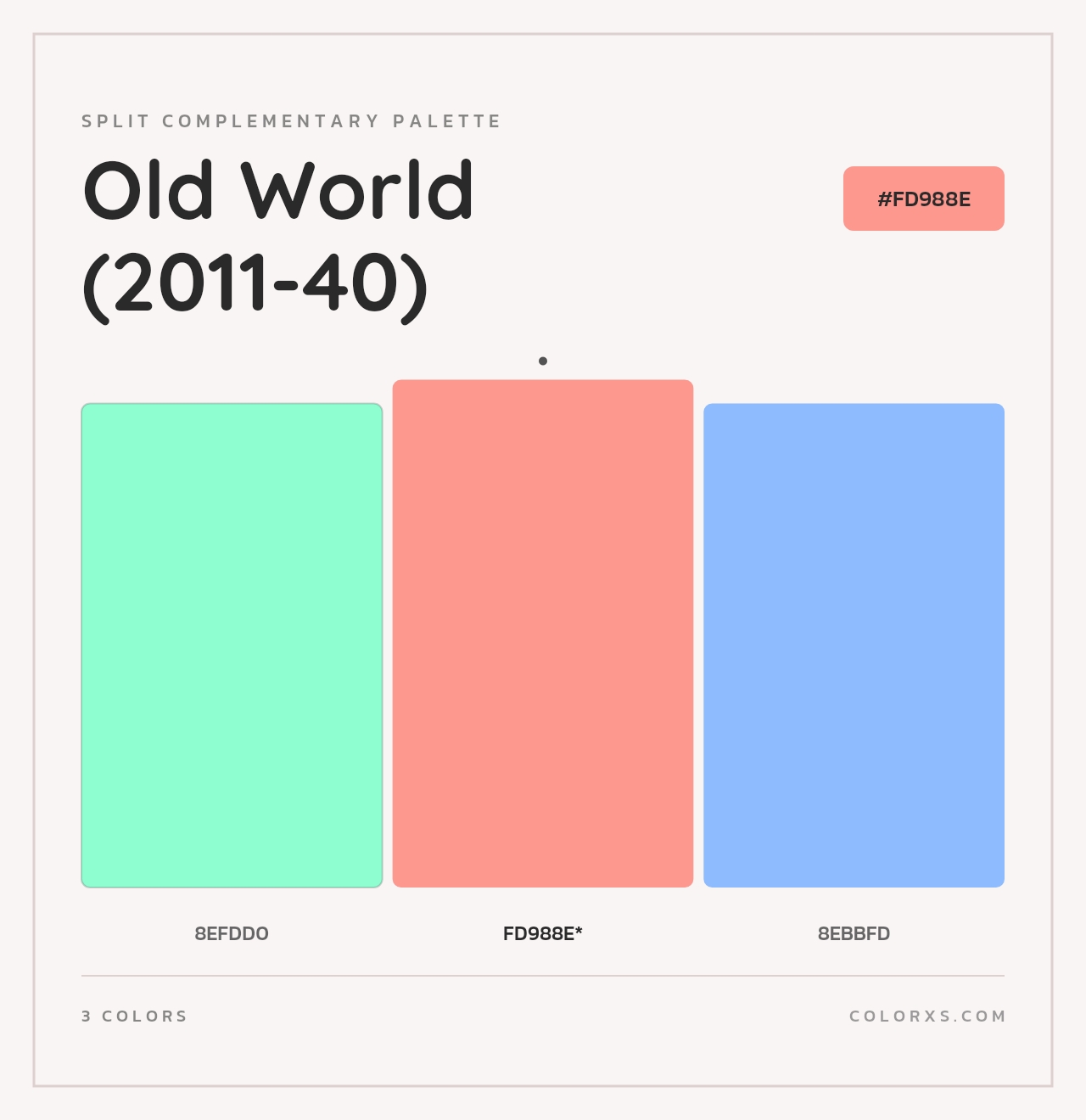 Old World (2011-40) - Split-Complementary Color Palette