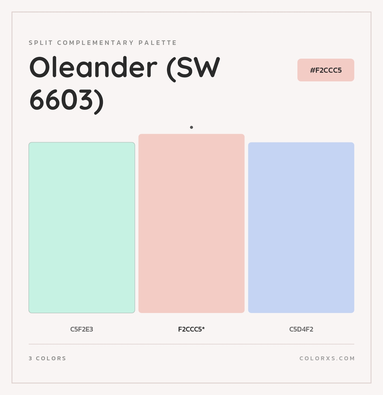 Oleander (SW 6603) - Split-Complementary Color Palette