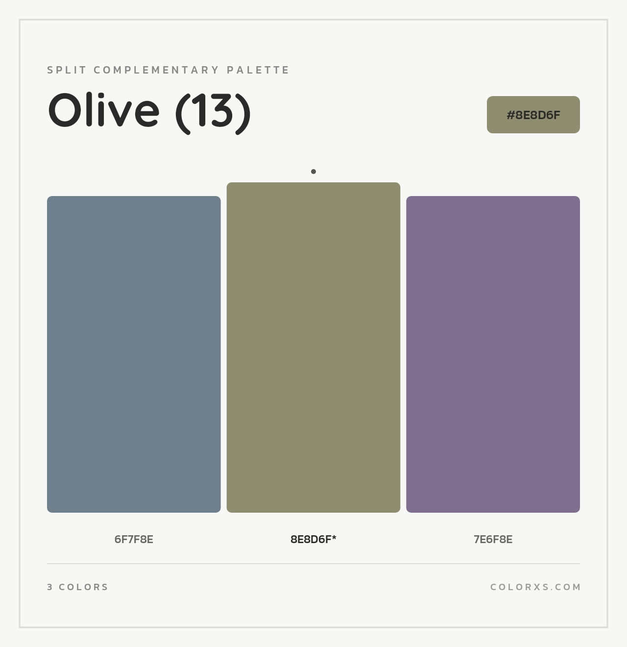 Olive (13) - Split-Complementary Color Palette