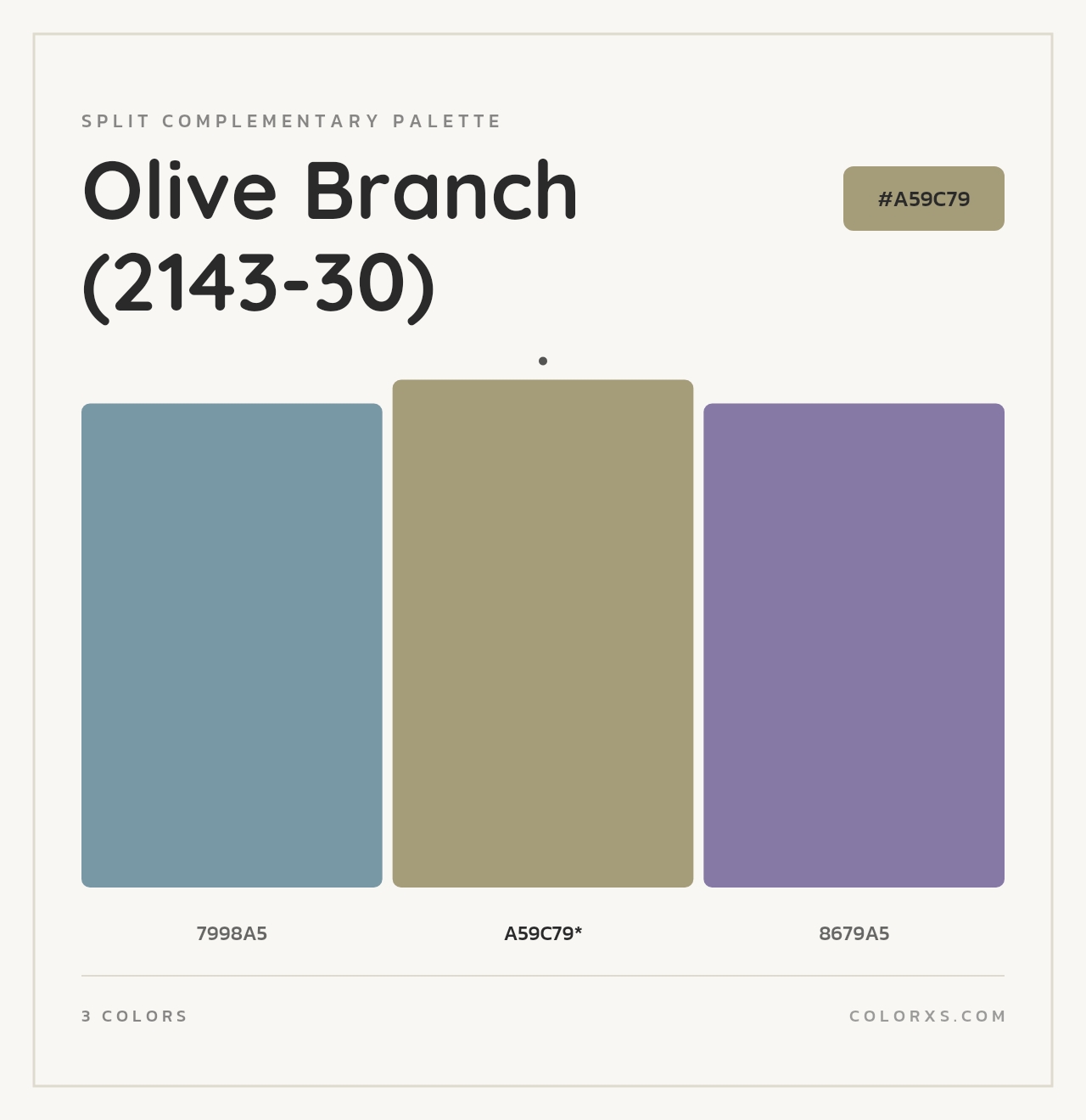Olive Branch (2143-30) - Split-Complementary Color Palette