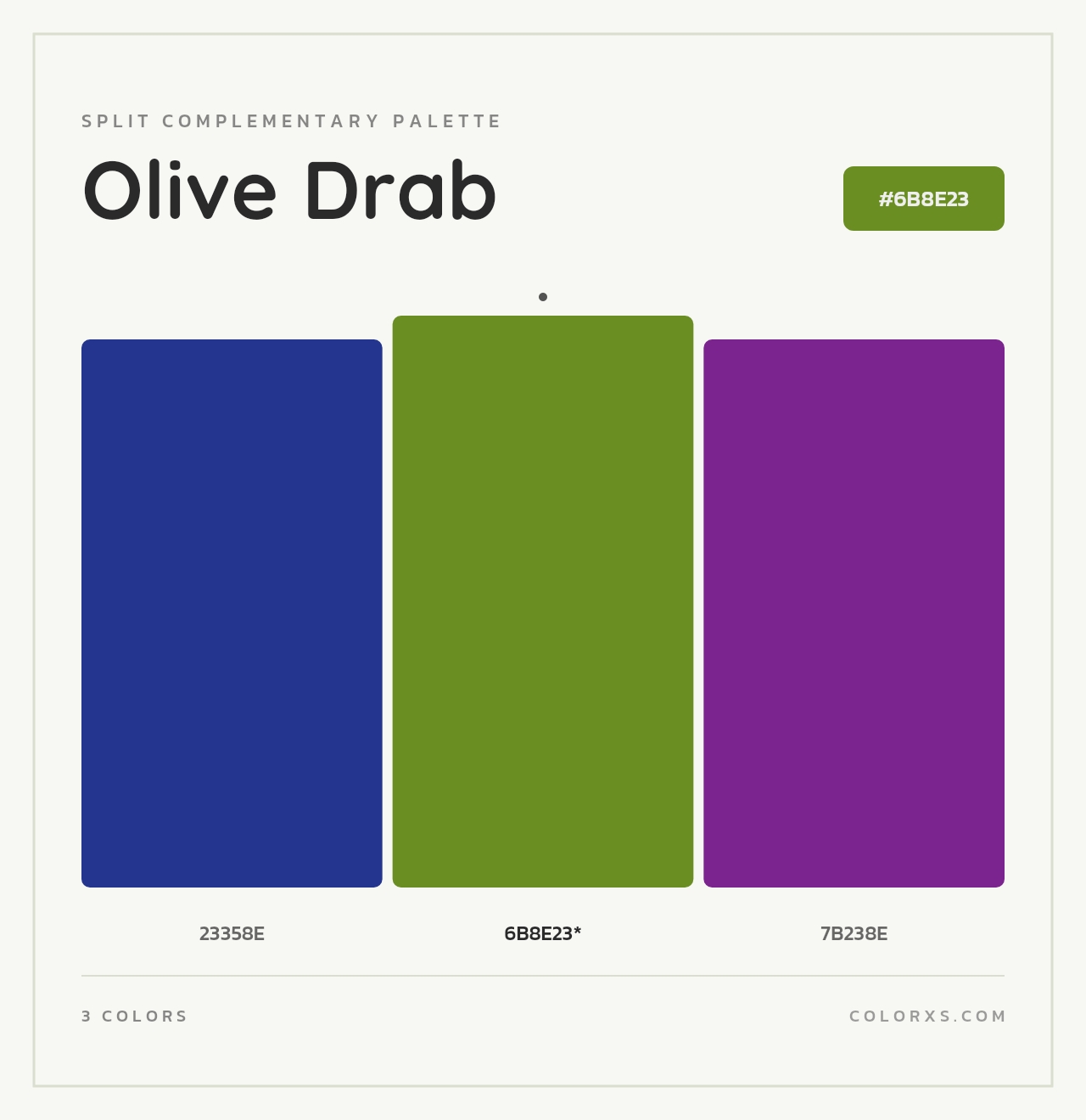 Olive Drab - Split-Complementary Color Palette