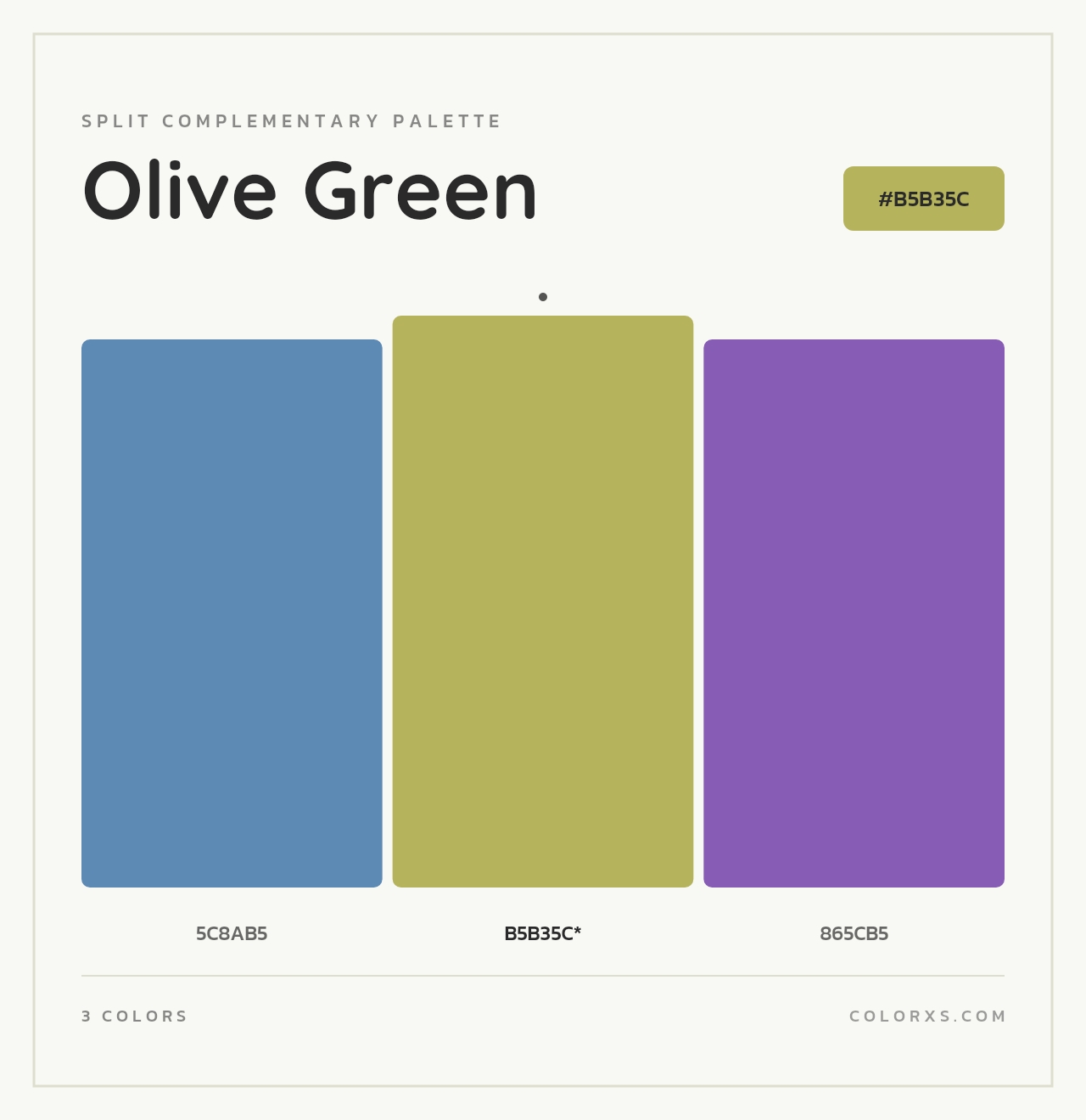 Olive Green - Split-Complementary Color Palette