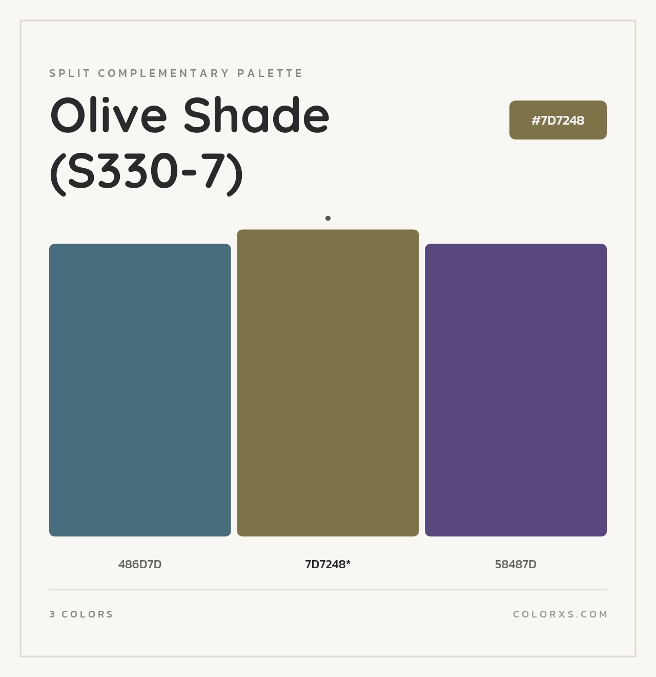 Olive Shade (S330-7) - Split-Complementary Color Palette