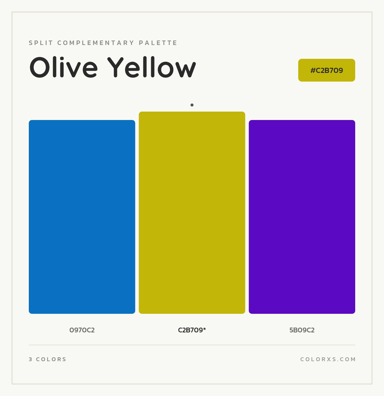 Olive Yellow - Split-Complementary Color Palette