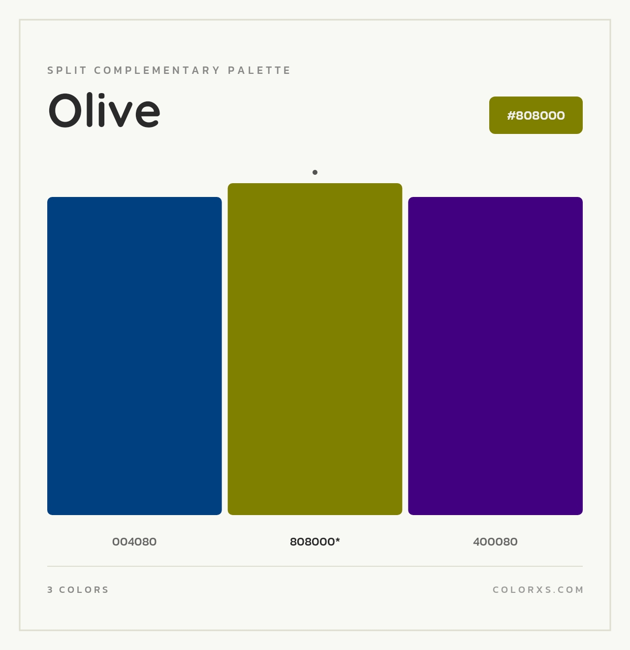 Olive - Split-Complementary Color Palette