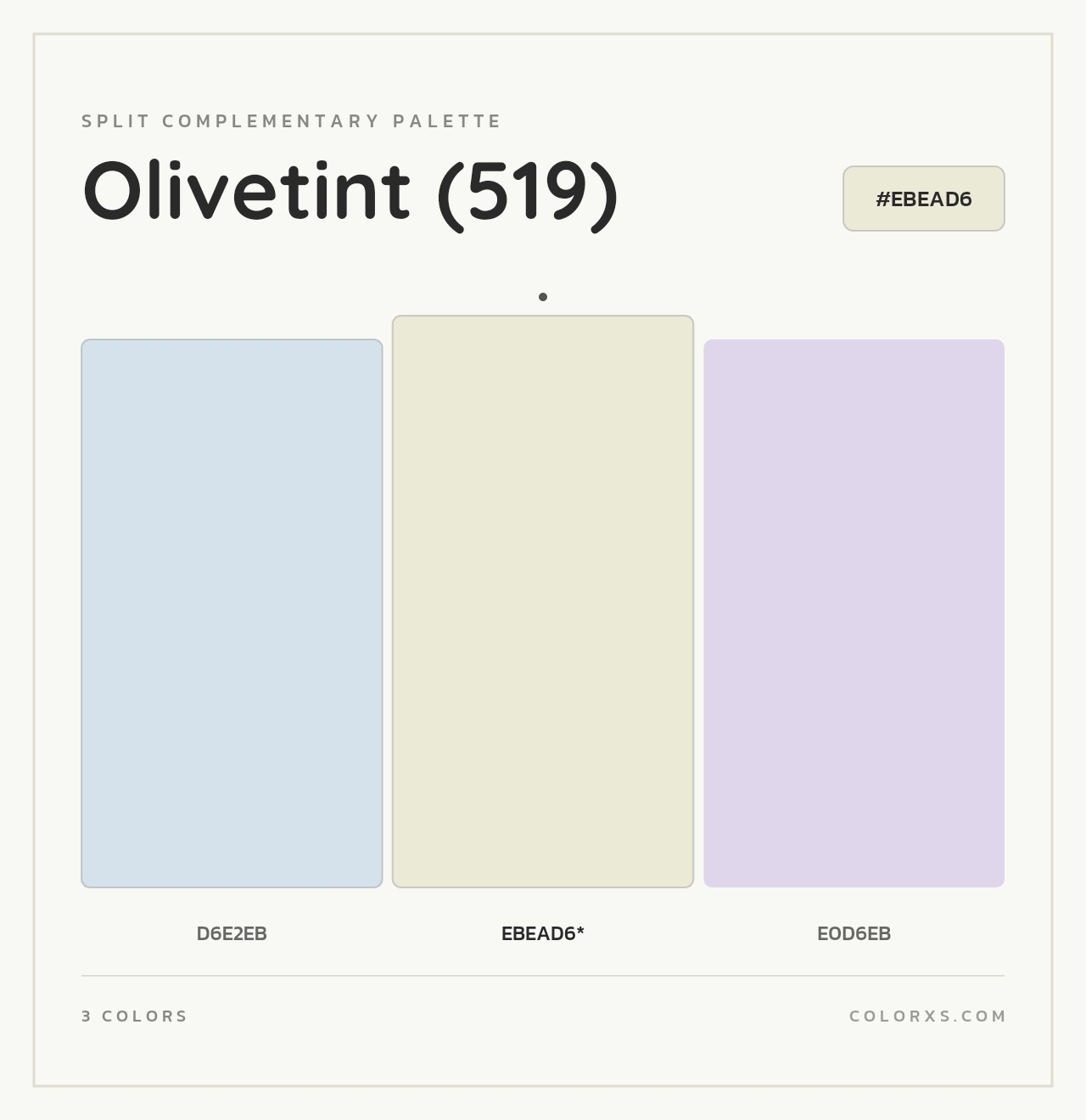 Olivetint (519) - Split-Complementary Color Palette