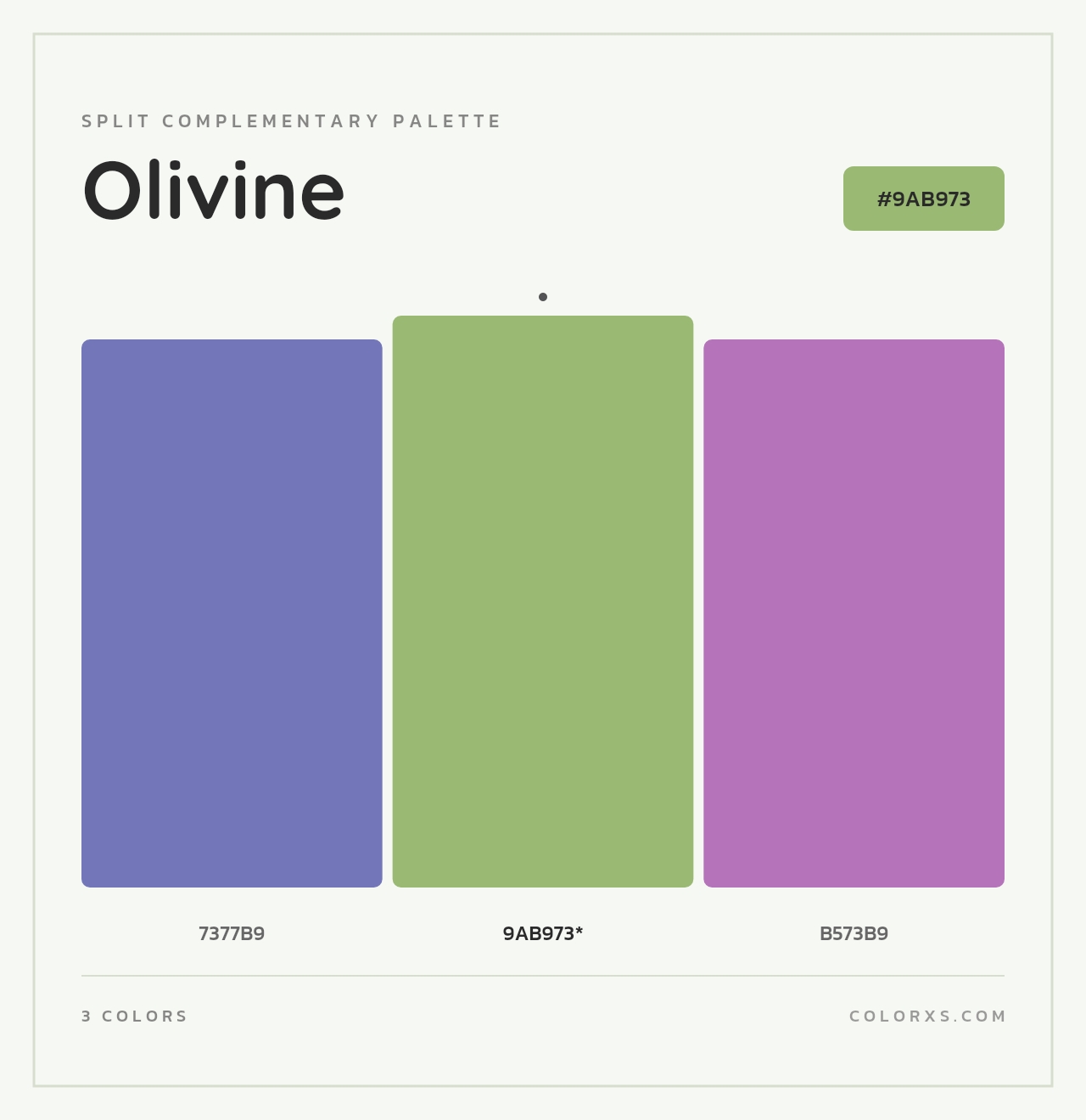 Olivine - Split-Complementary Color Palette