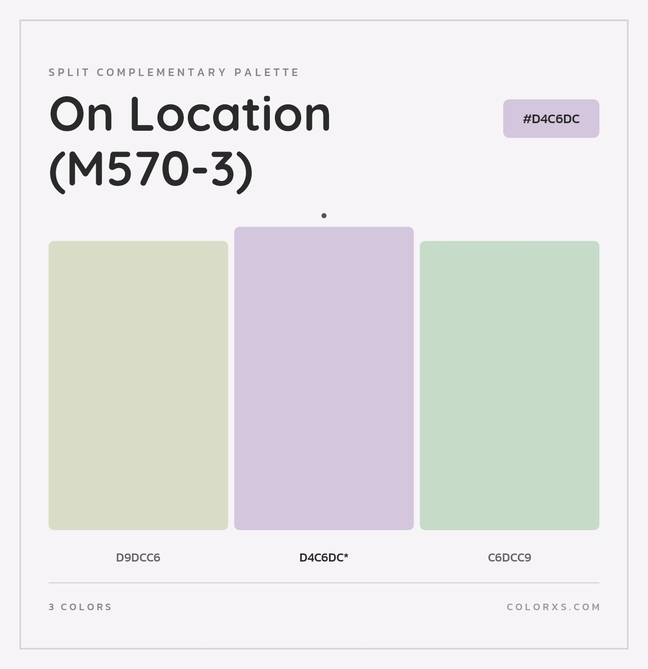 On Location (M570-3) - Split-Complementary Color Palette