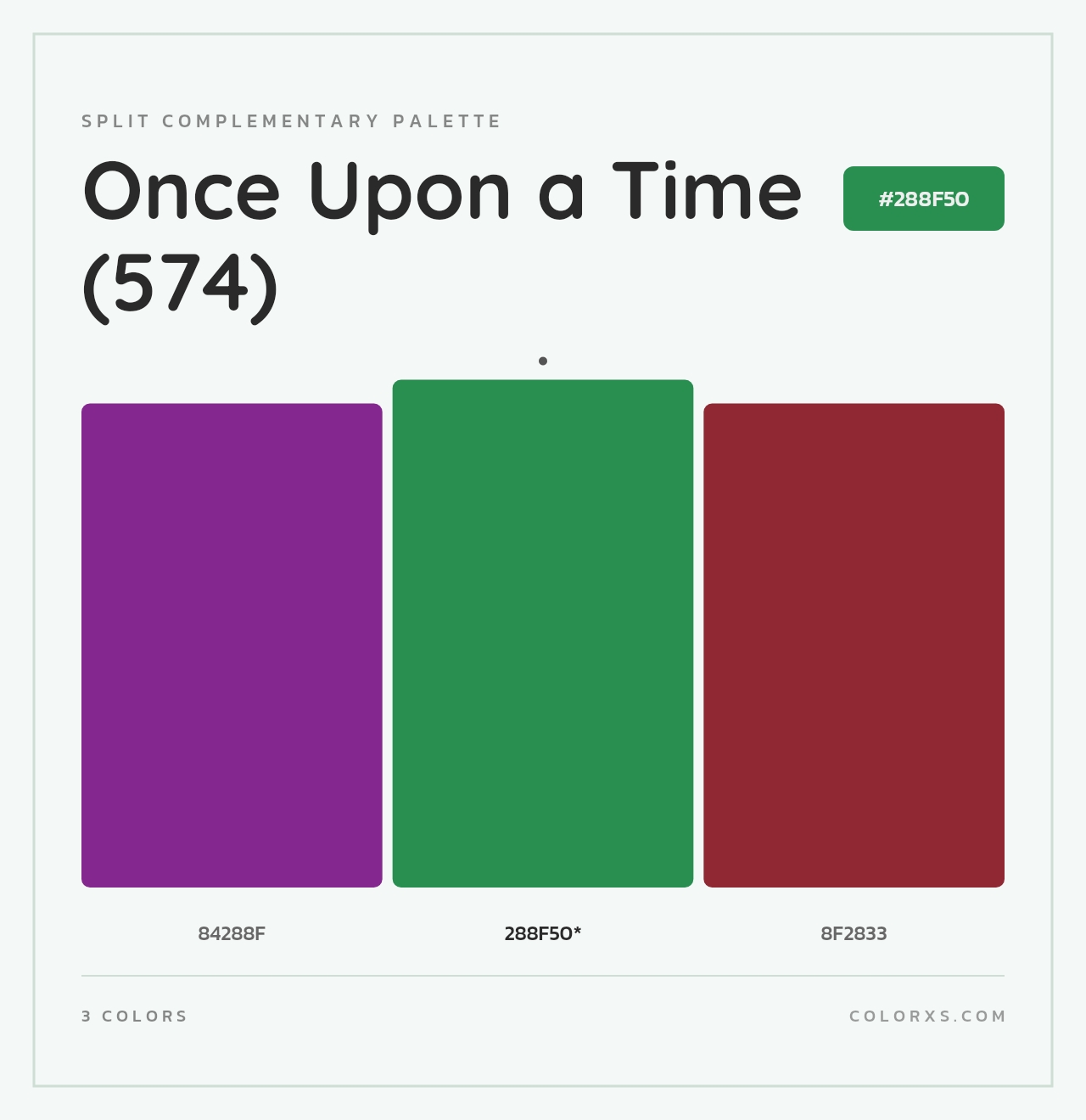 Once Upon a Time (574) - Split-Complementary Color Palette