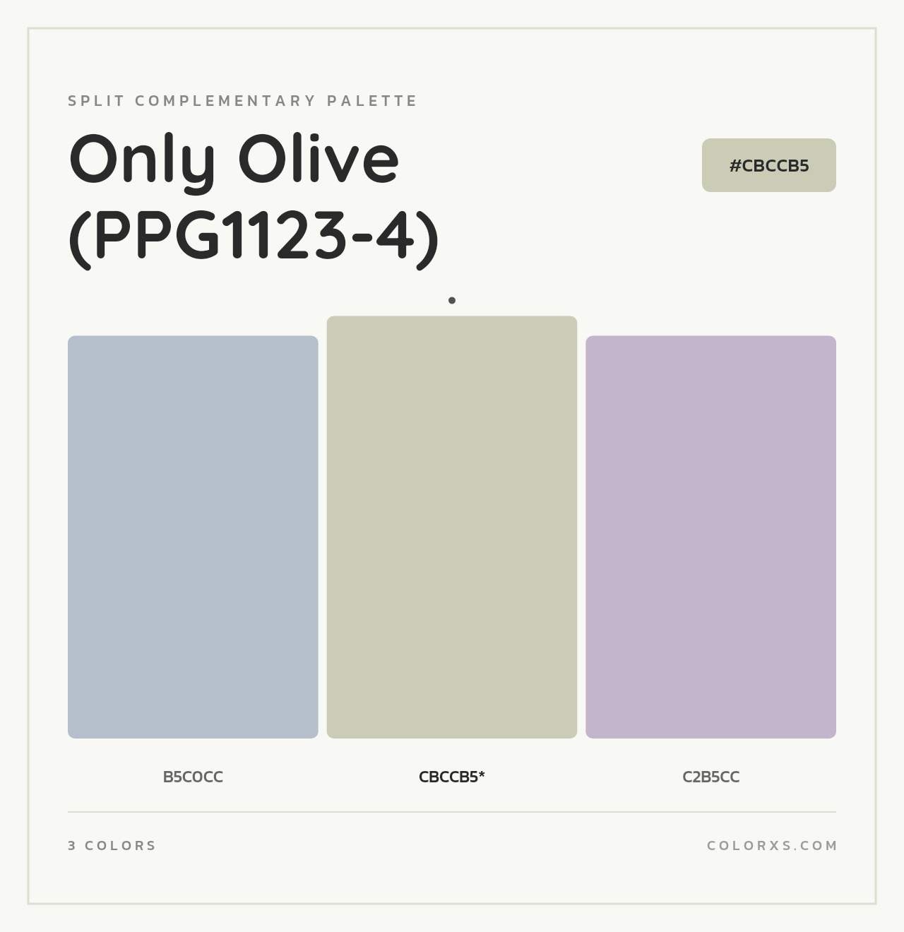 Only Olive (PPG1123-4) - Split-Complementary Color Palette
