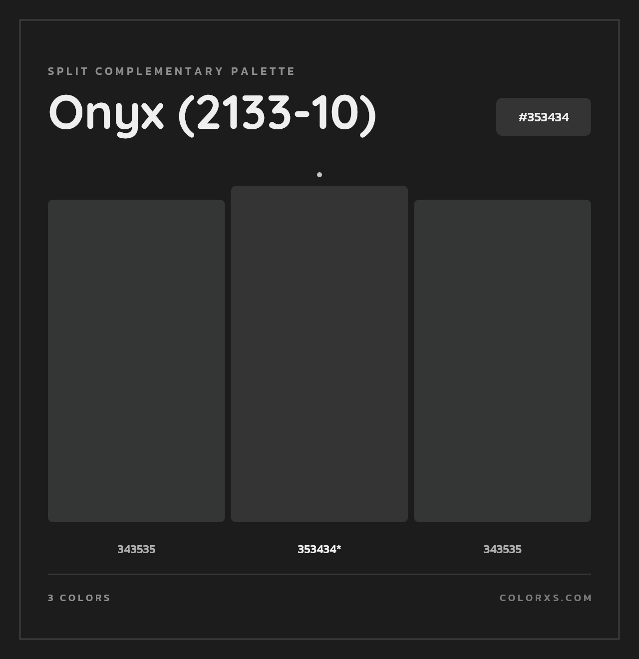 Onyx (2133-10) - Split-Complementary Color Palette