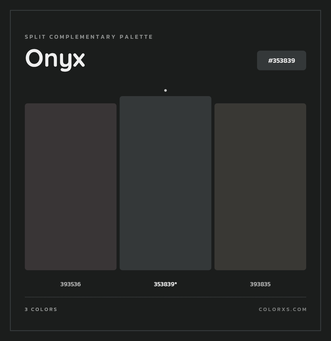 Onyx - Split-Complementary Color Palette